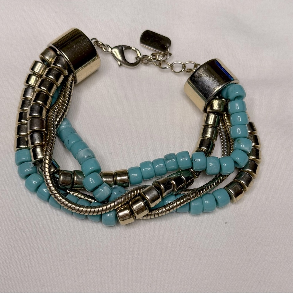 Armani Exchange Turquoise & Silver Bracelet